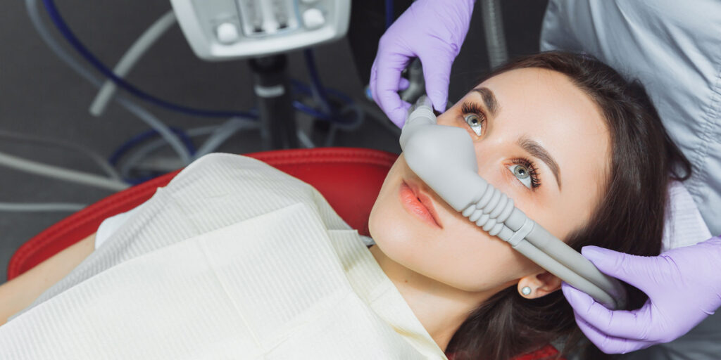 nitrous sedation being given