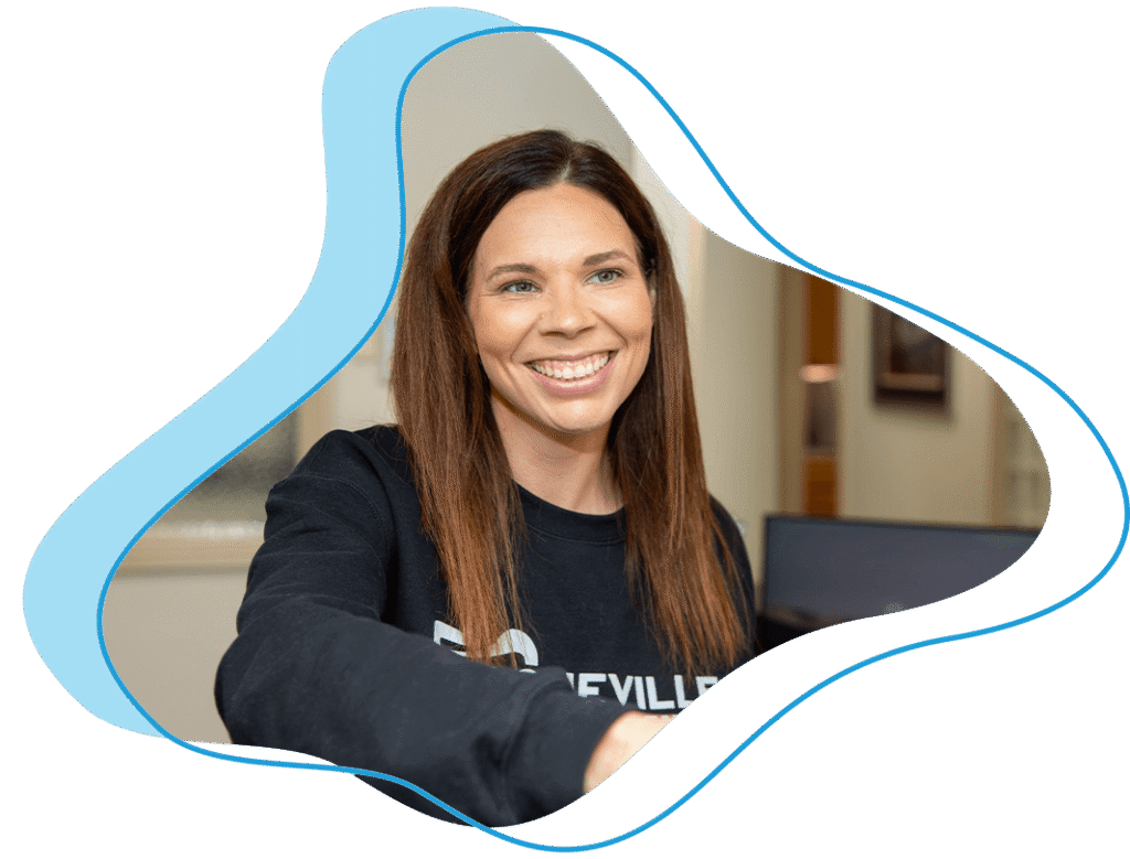 team member welcoming new patients